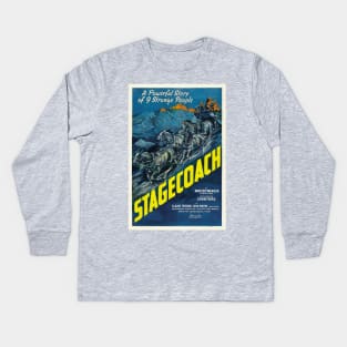 Stagecoach Movie Poster Kids Long Sleeve T-Shirt